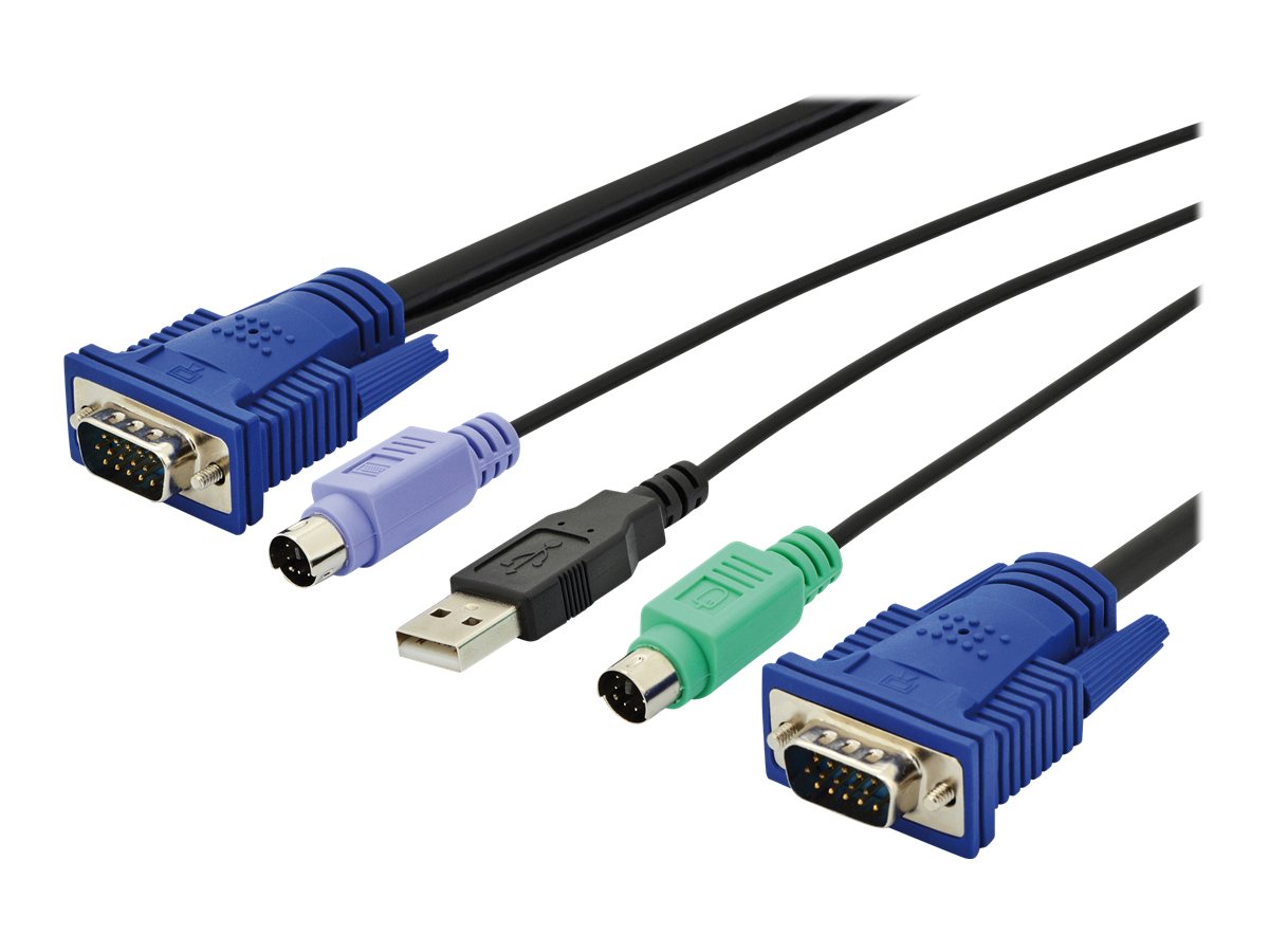 Digitus Octopus KVM-Kabel VGA USB PS/2 5 m Schwarz