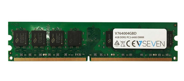 V7 DDR2 4 GB RAM 800 MHz PC2-6400 DIMM CL5 Grün