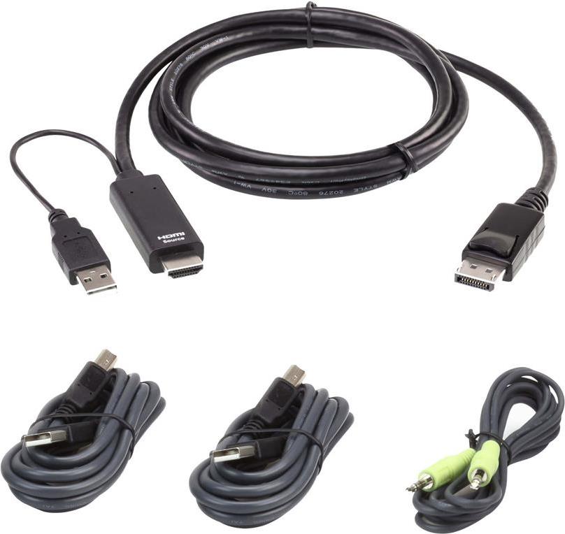 ATEN 1.8M USB Universal Secure KVM Kabel-Kit (2L-7D02UHDPX4)