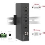 Delock Industrie Hub 7 x USB 2.0 Typ-A mit 15 kV ESD Schutz und (60687)
