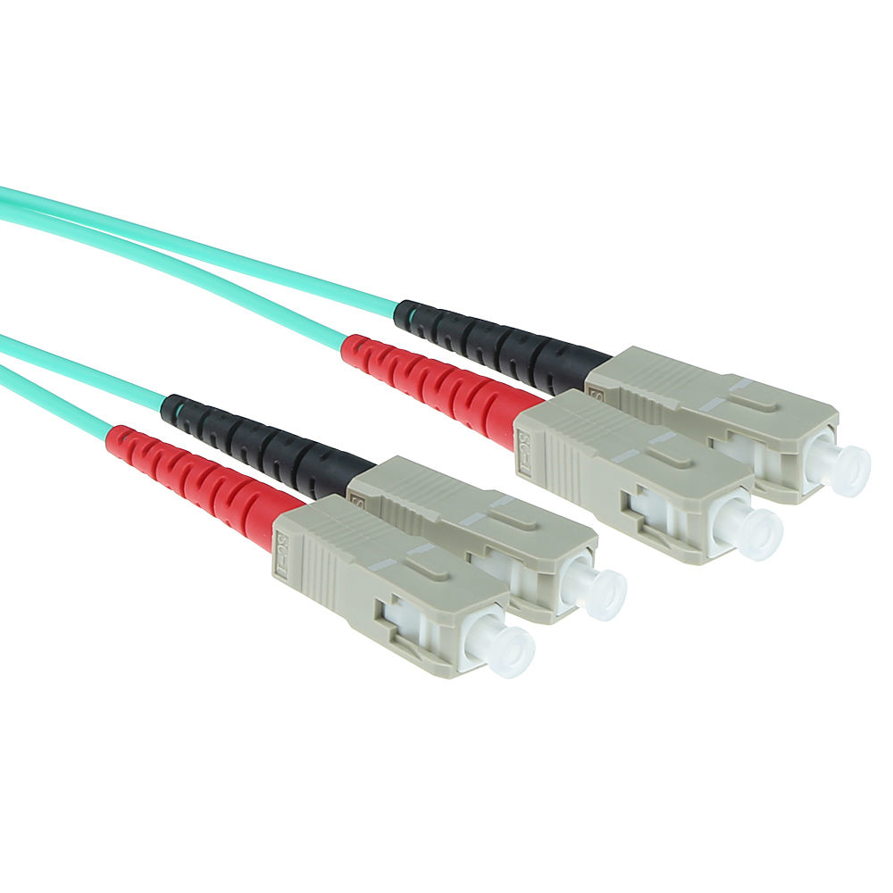 ACT RL3610 Glasfaserkabel 10 m SC/SC Multimode OM3 Aquamarin