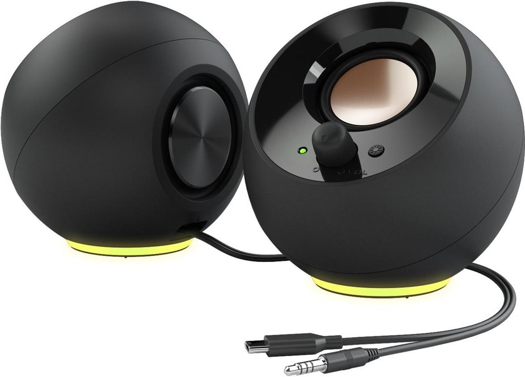 Creative Labs Creative Lautsprecher Pebble SE RGB Stereo schwarz - Lautsprecher (51MF1725AA000)