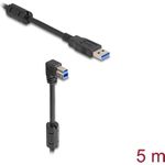 Delock 81115 USB 3.0 Kabel A Stecker auf B Stecker 90° unten 5 m (81115)
