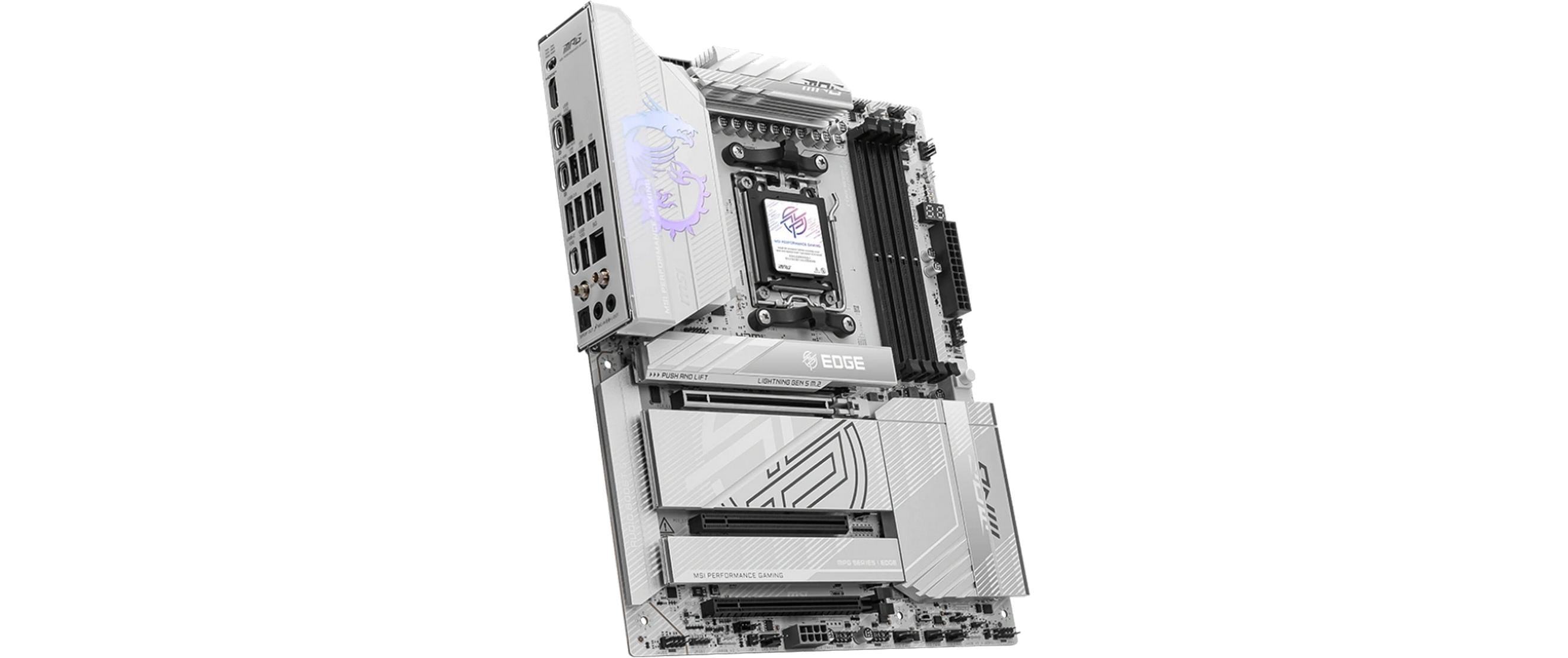 MSI MPG X870E EDGE TI WIFI Mainboard AMD X870E Sockel AM5 ATX DDR5 Silber