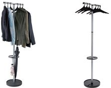 Maul Garderobenständer Wavy-2 mit Schirmständer Silber, Schwarz 9405390 (9405390)