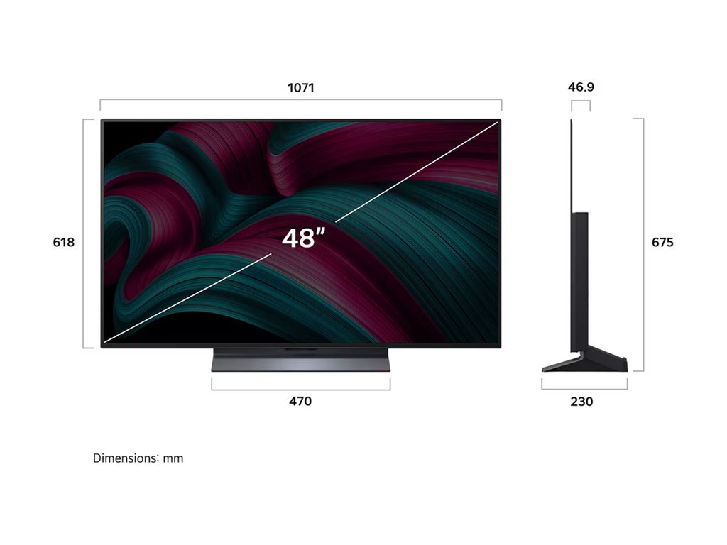 LG C5 Series OLED48C58LA 48" OLED-TV Schwarz