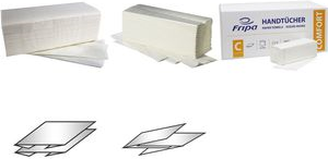 Fripa Handtuchpapier COMFORT, 250 x 230 mm, V-Falz, hochweiß 2-lagig, aus 100% Zellstoff, mit Dekorprägung - 1 Stück (4042102)
