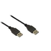 Anschlusskabel USB 2.0 Stecker A an Stecker A, 3m, schwarz, Good Connections® (2212-AA3S)