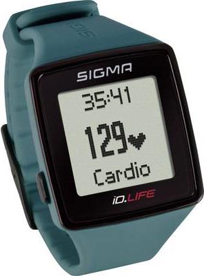 Sigma Pulsuhr mit integriertem Sensor iD.LIFE Analog Tannengrün (24610)