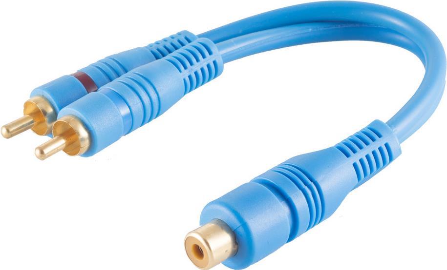 shiverpeaks BS40053 Audio-Kabel 0,2 m RCA 2 x RCA Blau (BS40053)