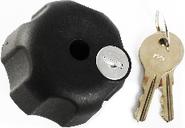RAM Mounts Sicherungsschloss für C-Kugel Verbindungsarme - 5/16'-18 Innengewinde, 2 Schlüssel, im Polybeutel (RAM-KNOB5LU)