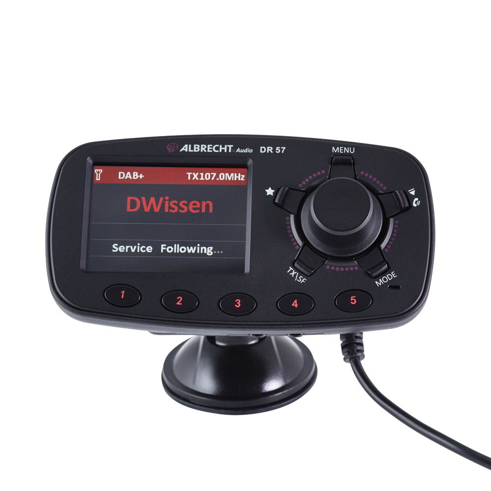 Albrecht DR 57 2,4" FM-Transmitter DAB+ Bluetooth Schwarz