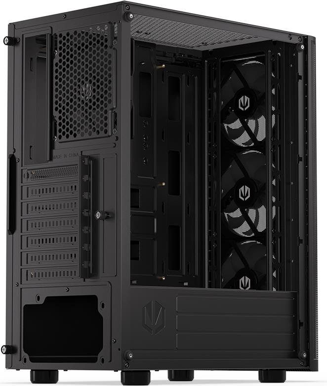 Endorfy Ventum 200 ARGB Midi-Tower ATX Gehäuse mit Tempered Glass Schwarz