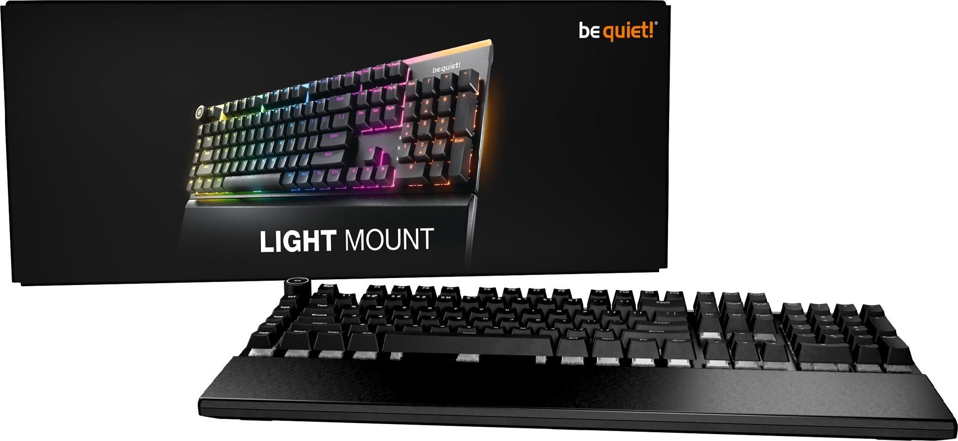 be quiet! Light Mount Mechanische Gaming-Tastatur USB Silent Linear QWERTY US ANSI Per-Key RGB Schwarz