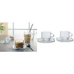 Ritzenhoff & Breker Espresso-Set AMERICANO, 4-teilig aus Klarglas, spülmaschinenfest, Espressotasse 80 ml, - 1 Stück (821710)