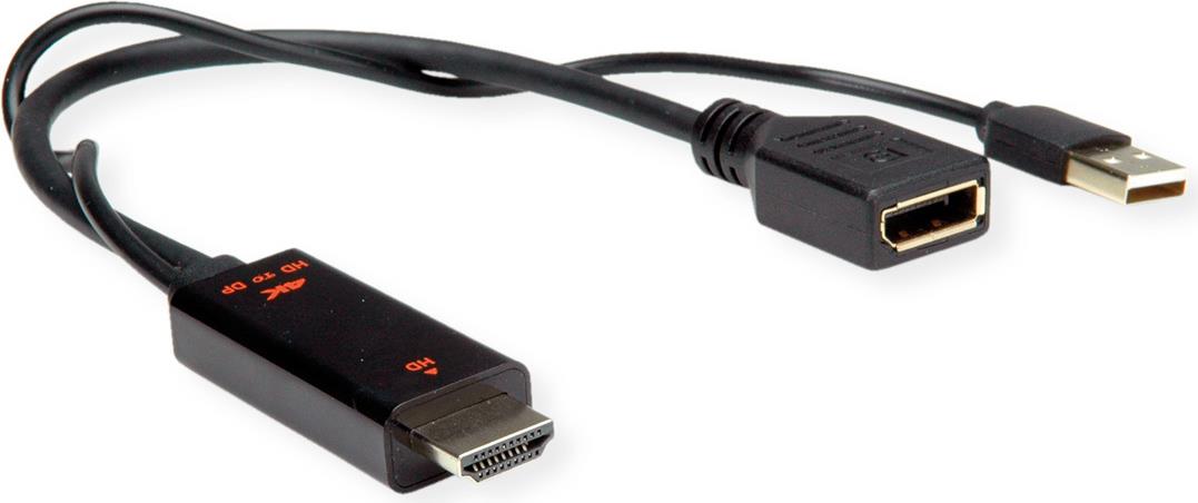 VALUE Kabeladapter HDMI-DP ST/BU 0.3m (12.99.3146)