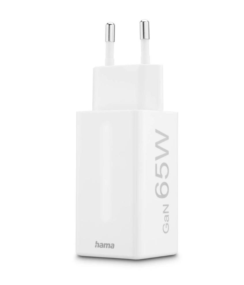 Hama 65W Mini-Schnellladegerät 2x USB-C PD 1x USB-A QC Weiß