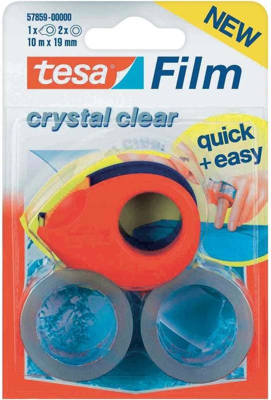 TESA 57859 Klebefilm-Abroller Blau - Rot (57859)