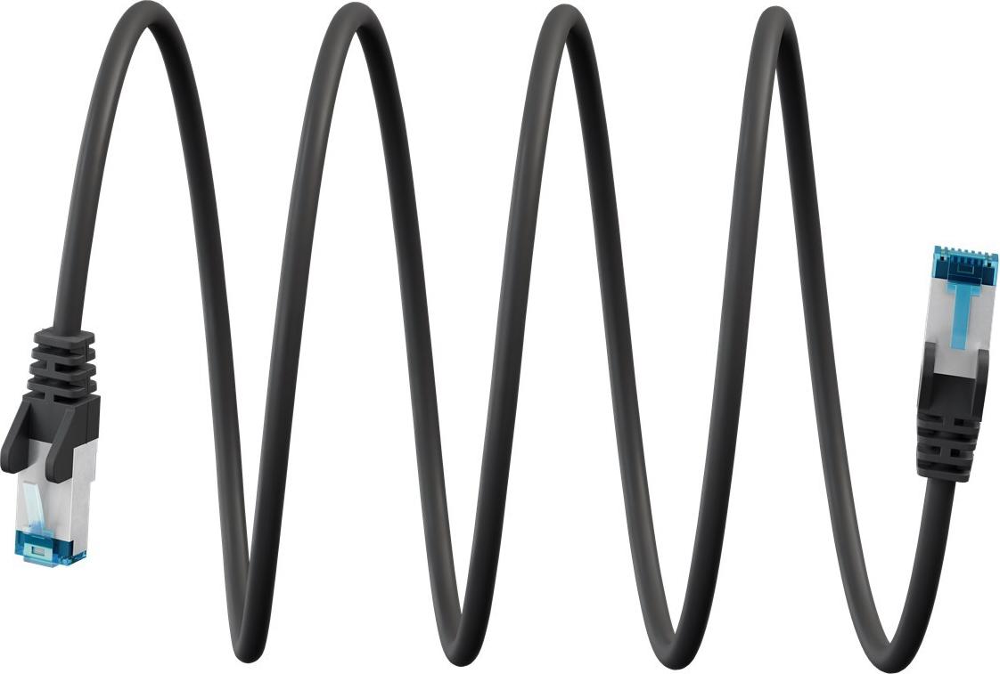 Goobay Ultraflexibles CAT 6A Patchkabel S/FTP (PiMF), schwarz (79346)