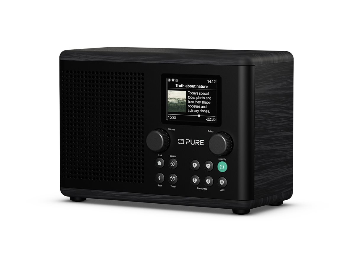 Pure Classic H4i Tragbares Internetradio DAB+ FM Bluetooth USB Schwarz/Asche