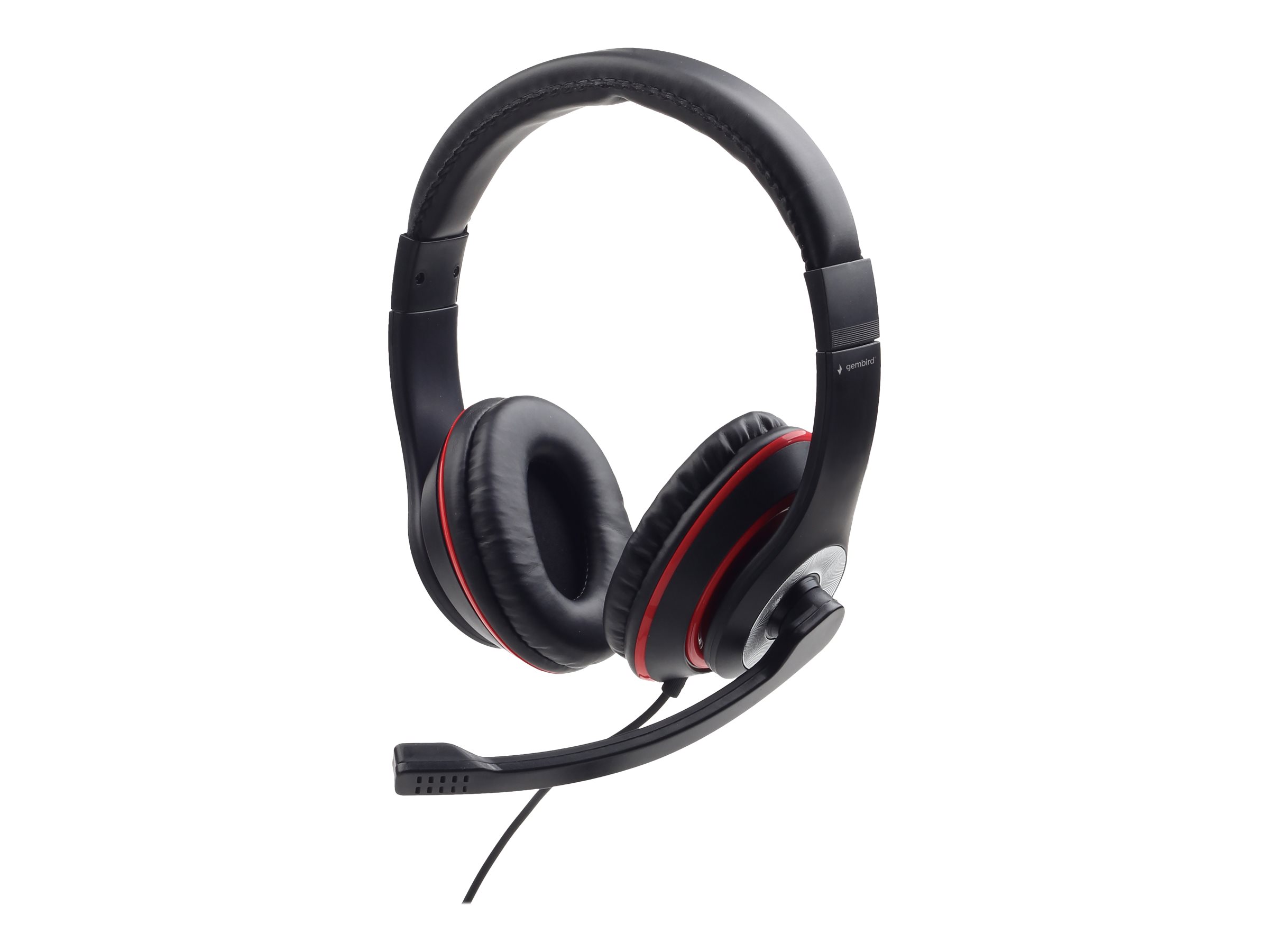 Gembird MHS-03-BKRD Headset 3,5 mm Schwarz - Rot