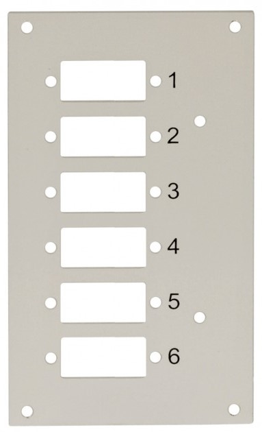EFB-Elektronik Frontblende Glasfaser-Spleißboxplatte 6 x SC-D, LC-Quad 2,8mm Schraublöcher Hellgrau RAL 7035