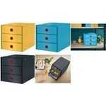 LEITZ Schubladenbox Click & Store Cosy blau DIN A4 mit 3 Schubladen (53680061)