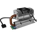 M.2 Heatpipe Kühler mit 30 mm Lüfter, aus Aluminium, Für 2280 M.2 SSD, silber (IB-M2HSF-705)