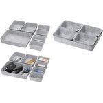 helit Schubladeneinsatz-Set "the organizer", 7-teilig hellgraues Filzdesign, sortiert in 3 verschiedenen größen, - 1 Stück (H6131082)