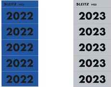 LEITZ ACCO Brands Leitz Jahresschild 2023 14230085 grau 100 Stück/Pack.