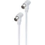 shiverpeaks ®-BASIC-S--Antennenkabel, 100% geschirmt, Koax-Stecker Winkel auf Koax-Kupplung Winkel, BK-tauglich, > 80 dB, weiß, 2,5m (BS80083-32)