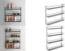 metaltex Gewürzregal Pepito 3 LAVA, 3 Etagen, matt-schwarz Material: Metall beschichtet (361433000)