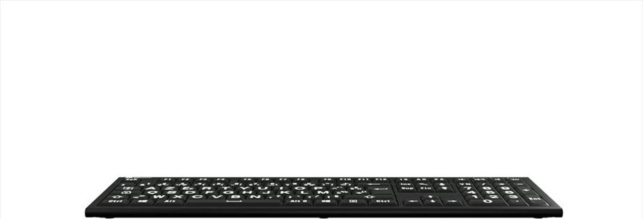 LogicKeyboard Largeprint ASTRA 2 Tastatur USB AZERTY Französisch Schwarz