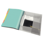 Esselte Ordnungsmappe Colour'Ice, A4, PP, 6 Fächer 3 Schutzklappen am Rückdeckel, transparentes Design mit - 1 Stück (626255)