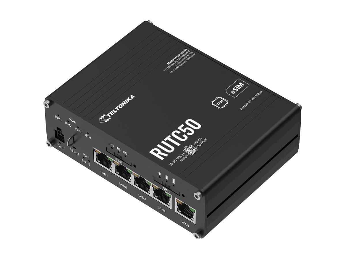 Teltonika RUTC50 WLAN-Router 5G Wi-Fi 6 3.4 Gbps
