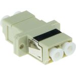 ACT Fiber optic LC duplex adapter multimode OM1/OM2 flange. Connectors: LC/LC Lc duplex adapter mm om2 panel (EA1005)