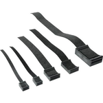 Hebotec Klettbandsockel zum Bündeln, mit Sockel, zum Anschrauben Haft- und Flauschteil (B x H) 20 mm x 180 mm Schwarz 30 (3011-004-180)