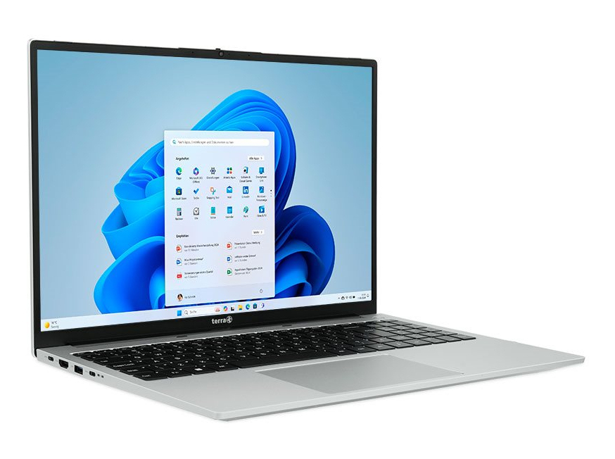 Wortmann TERRA Mobile 1610R 16" Notebook Intel Core i5-1334U 16 GB RAM 512 GB SSD Windows 11 Home Silber, Schwarz