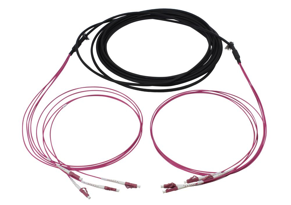 Synergy 21 S217066 Glasfaser-Trunkkabel 170 m 4x LC/LC OM4 LSZH Schwarz, Violett