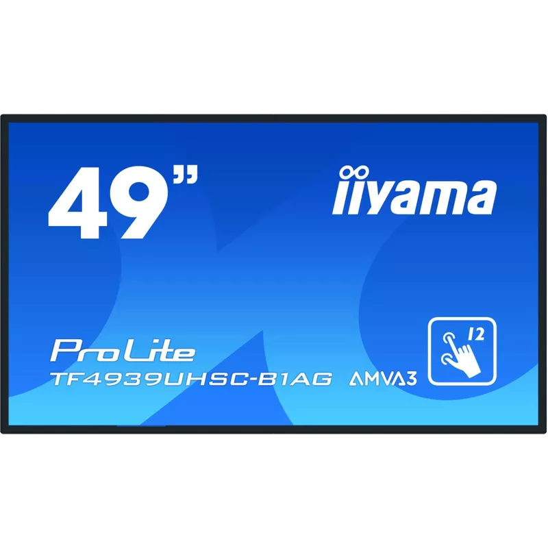 iiyama ProLite TF4939UHSC-B1AG Touchscreen-Monitor 124,5 cm (49 Zoll) 3840 x 2160 Pixel Multitouch Multi-Nutzer Schwarz [Energieklasse G] (TF4939UHSC-B1AG) (geöffnet)