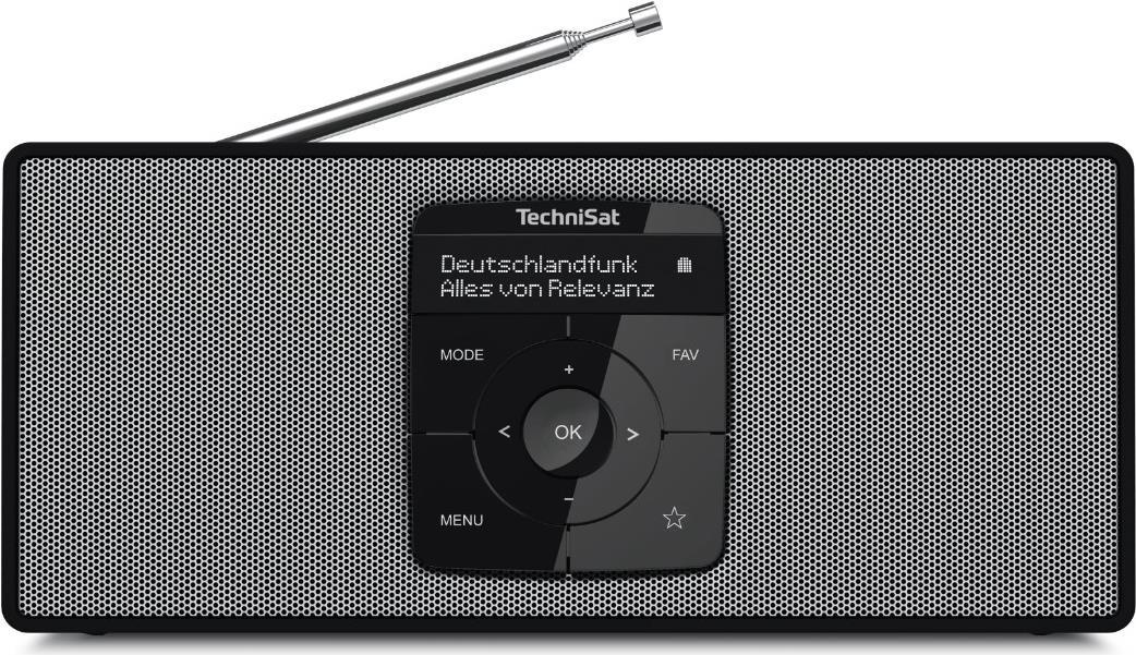 TechniSat DIGITRADIO 2 S Taschenradio DAB+, UKW Bluetooth, DAB+, UKW Weckfunktion, wiederaufladbar Schwarz, Weiß (0002/3911)