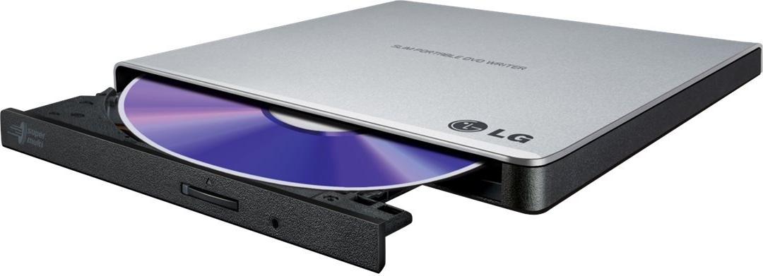 LG GP57ES40 Externer DVD-Brenner DVD±RW DVD-RAM USB 2.0 Silber