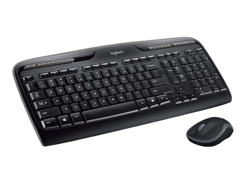 Logitech Wireless Combo MK330 Tastatur-und-Maus-Set Kabellos Deutsch Schwarz