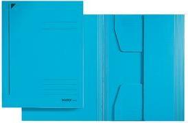 LEITZ Jurismappe, DIN A5, Colorspankarton 320 g-qm, blau 3 vollflächig verklebte Klappen am Rückdeckel, verschiedene (3925-00-35)