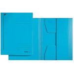 LEITZ Jurismappe, DIN A5, Colorspankarton 320 g-qm, blau 3 vollflächig verklebte Klappen am Rückdeckel, verschiedene (3925-00-35)