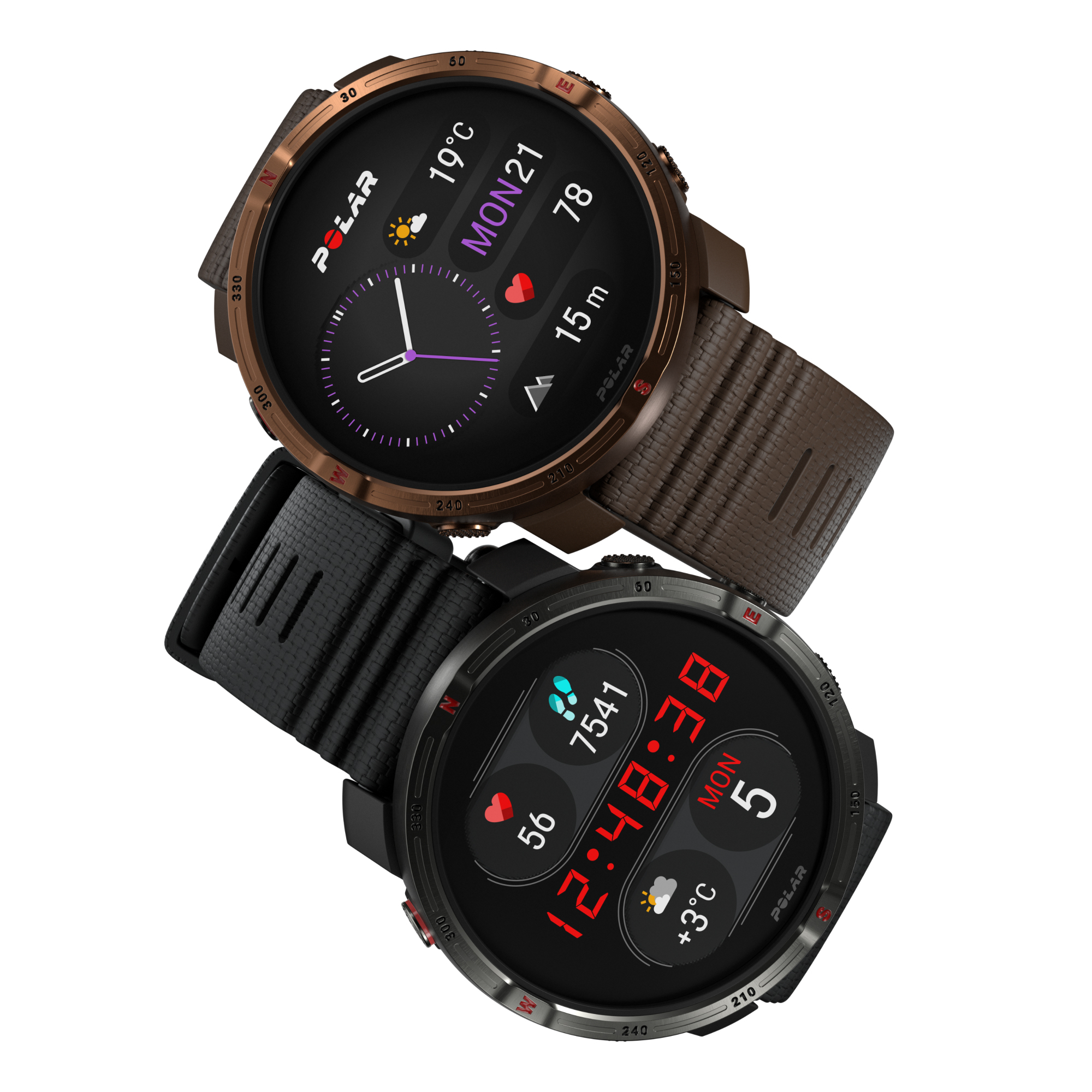 POLAR Grit X2 Smartwatch 1,28" AMOLED GPS Schwarz