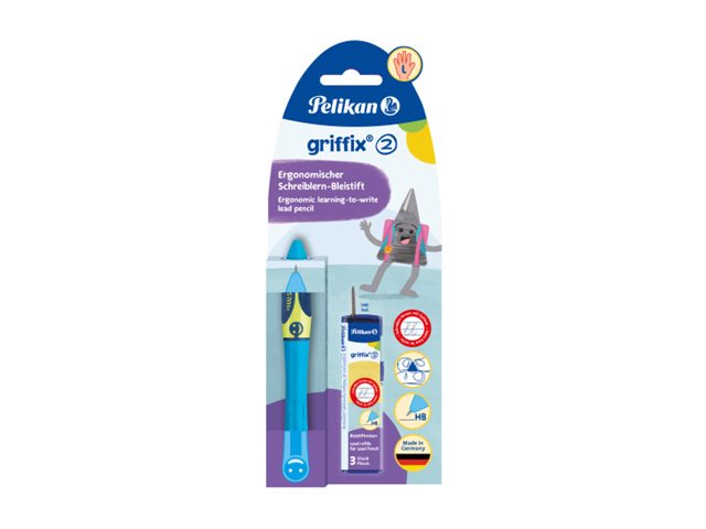 Pelikan Griffix Bleistift für Linkshänder HB Neon Fresh Blue