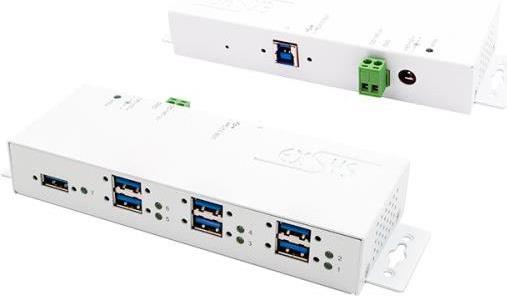 EXSYS EX-1189HMVS-3W Schnittstellen-Hub USB 3.2 Gen 1 (3.1 Gen 1) Type-B Weiß (EX-1189HMVS-3W)