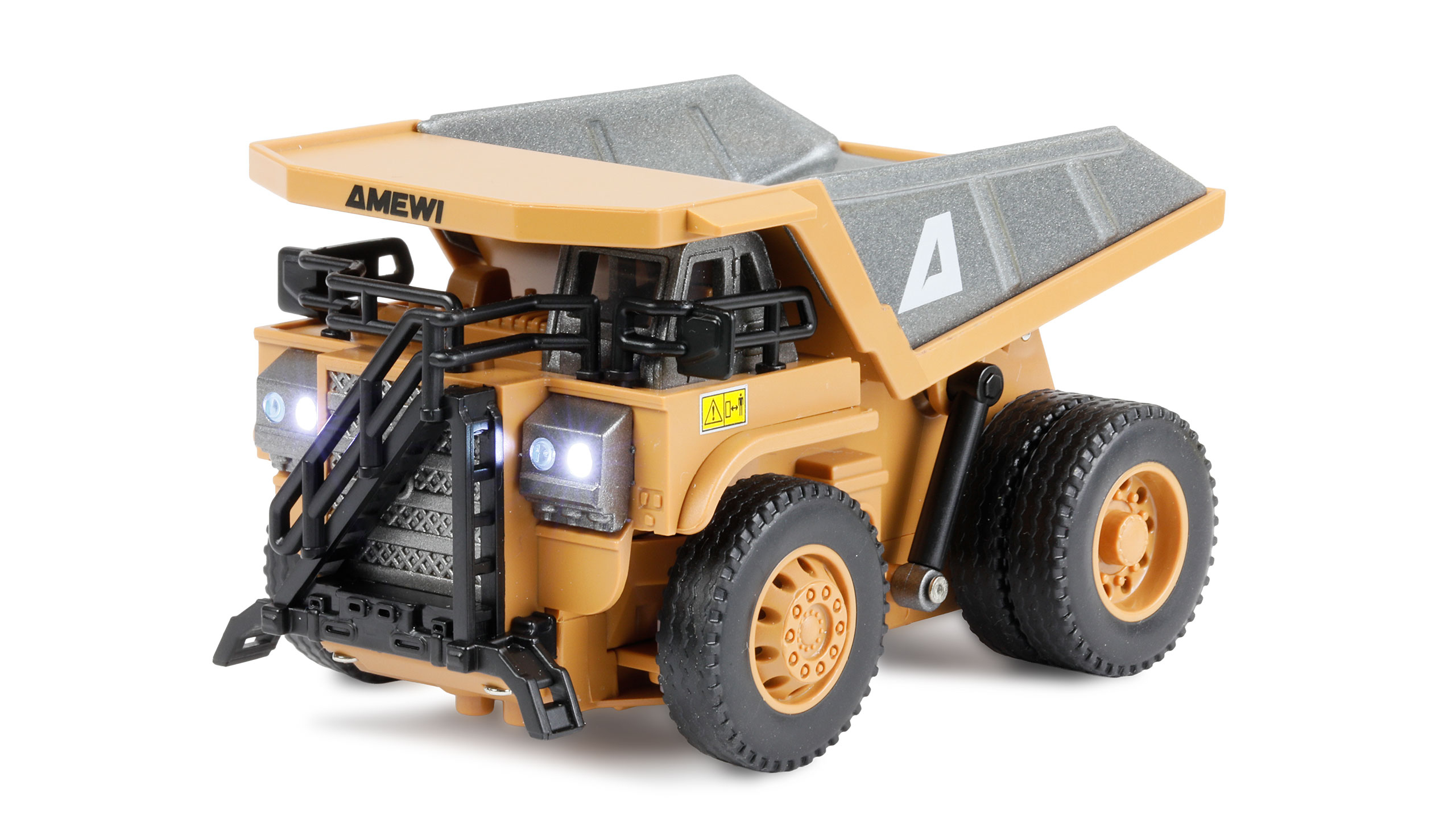 Amewi Mini-Kipper aus Metall 8-Kanal 1:64 RTR Grau, Gelb