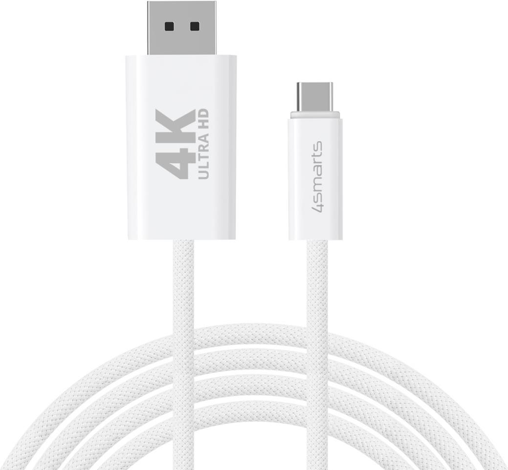 4smarts 540958. Kabellänge: 2 m, Anschluss 1: USB C, Anschluss 2: DisplayPort. Gewicht: 80 g, Menge pro Packung: 1 Stück(e), Verpackungsbreite: 95 mm. Menge pro Behälter: 1 Stück(e) (540958)